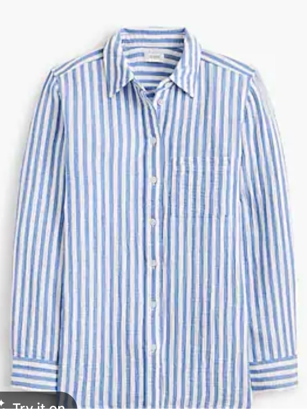 J Crew Striped Button Up Long Sleeve Shirt Size Medium